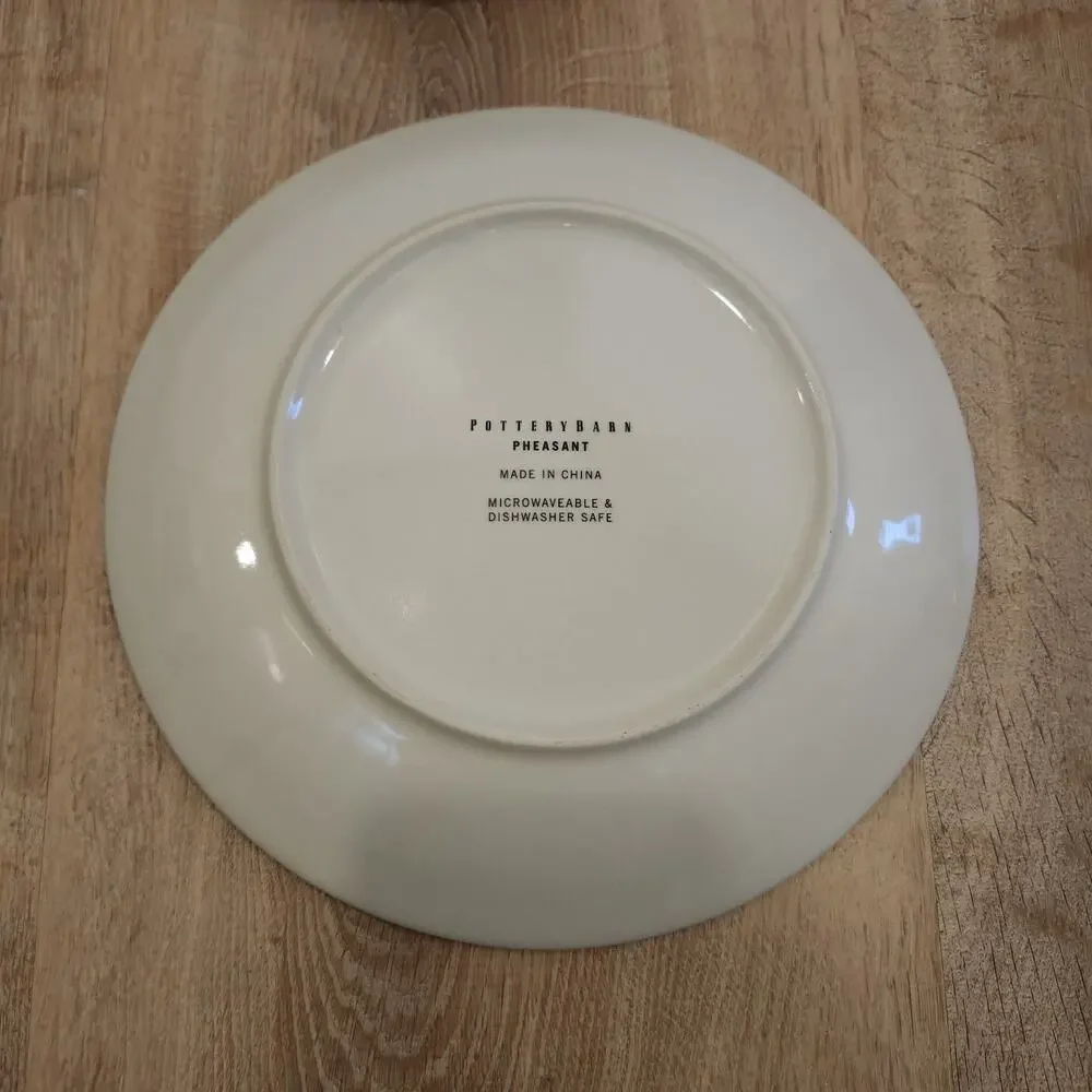Pottery Barn Pheasant Bird Ceramic Plate 9